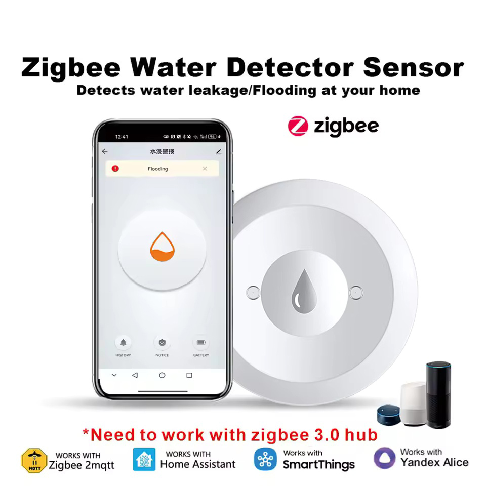 Kitchen Appliances Video - Zigbee水漏れセンサー、キッチン/バスルーム用アプリ遠隔監視、ホームアシスタントZigbee2mqtt対応