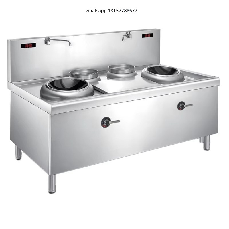Induction Cooker - 電気誘導式ダブルバーナー中華鍋レンジ ステンレス製中華鍋調理器