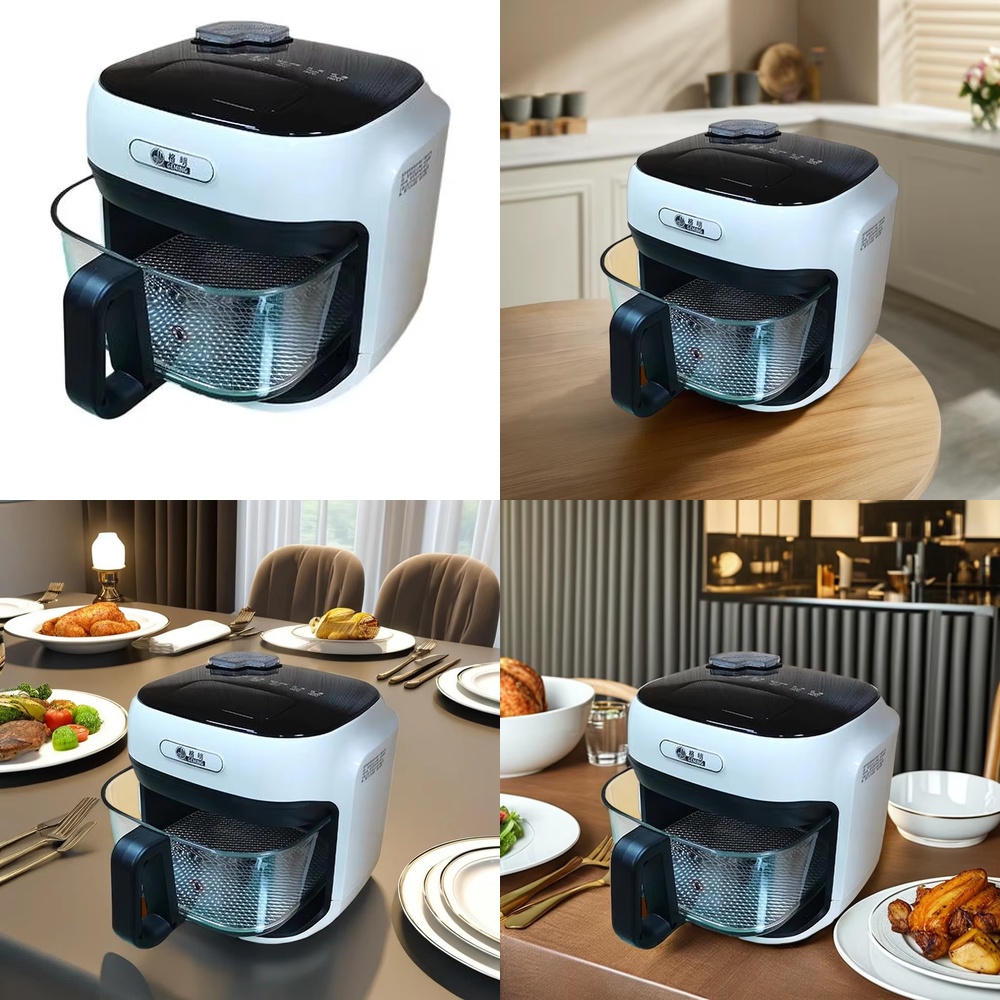 Air Fryer - シルバークレスト 8L プラスチック製オイルフリー電気デジタル制御エアフライヤー（鶏肉や料理用）
