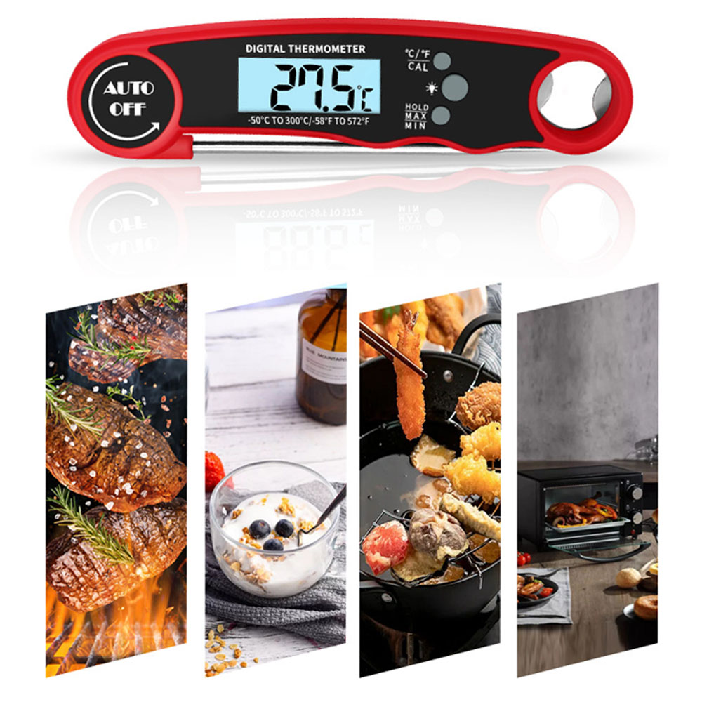 Air Fryer - デジタル肉用温度計 – グリル、バーベキュー、エアフライヤー、スモーカー、キッチン用品、バーベキュー必需品用のインスタント読み取り食品温度計