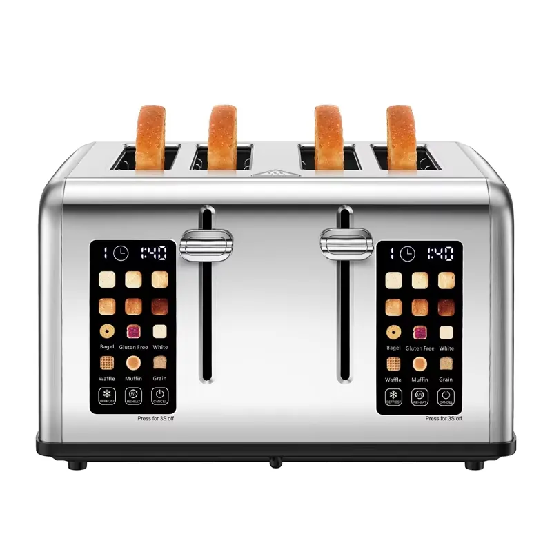 1/2/3/4枚焼きスマートタッチトースター、カラースクリー - Toaster のレビューと価格