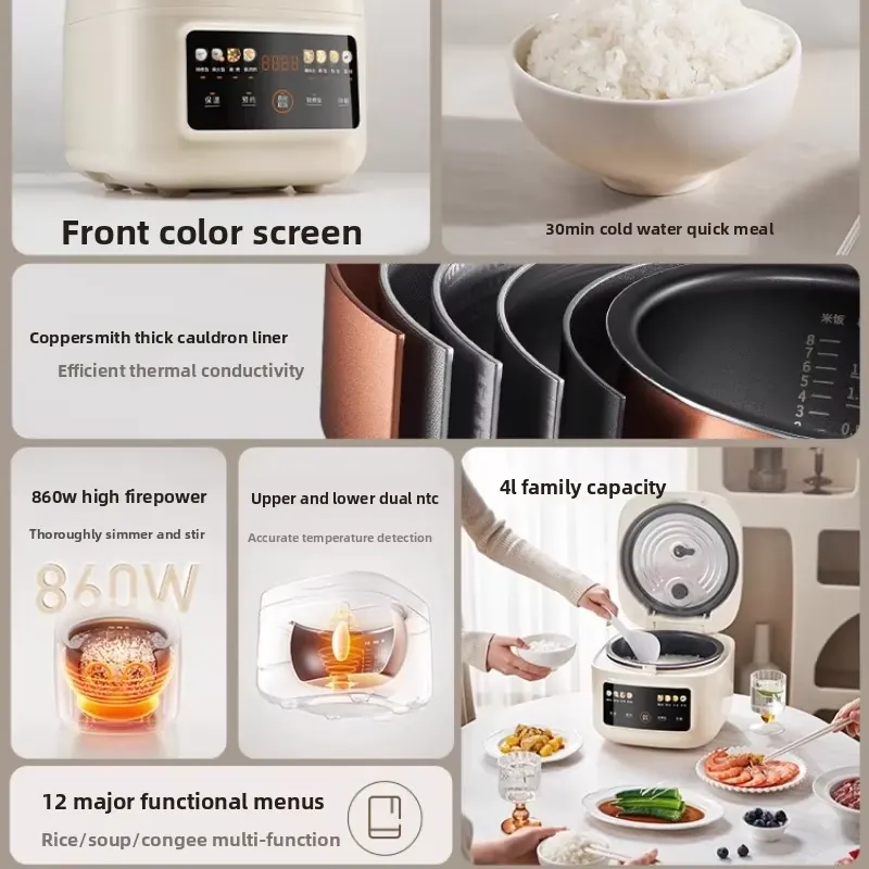 2026年式 4L ジョヨン多機能電気圧力鍋 家庭用 3～5 - Rice Cooker のレビューと価格