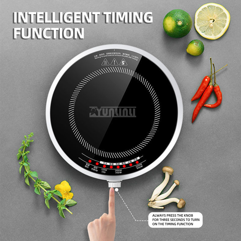 ラウンドスマート電磁調理器家庭用 2200 ワット Indu - Induction Cooktop Portable のレビューと価格