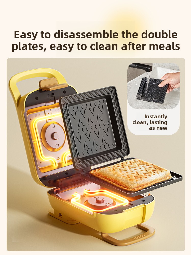 家庭用厚型ホットプレスサンドイッチメーカー多機能ワッフルアイ - Toaster のレビューと価格