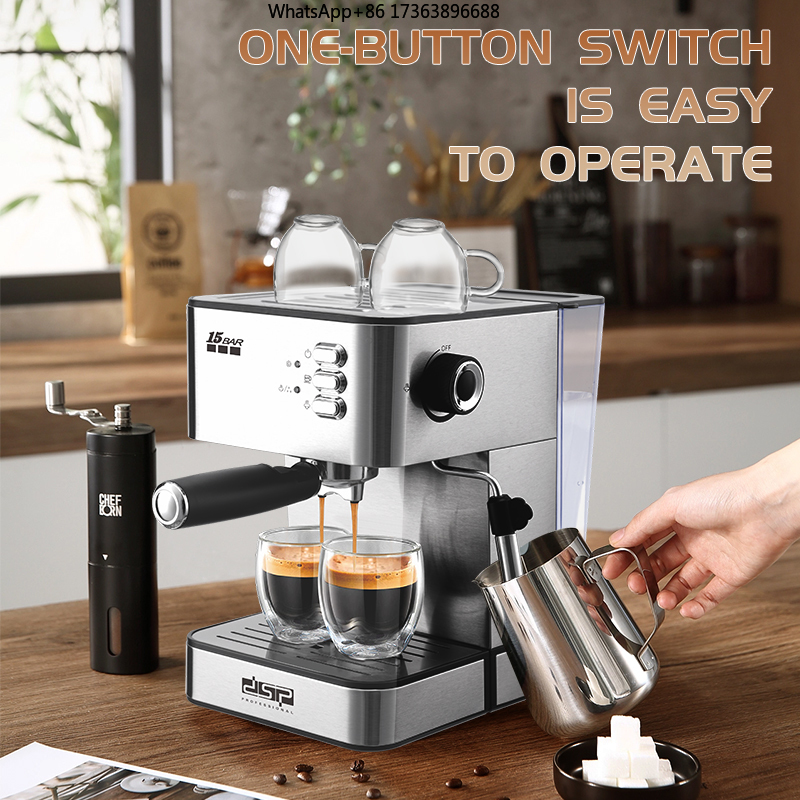 DSP 15バール エスプレッソコーヒーメーカー 自動 ホッ - Coffee Maker のレビューと価格