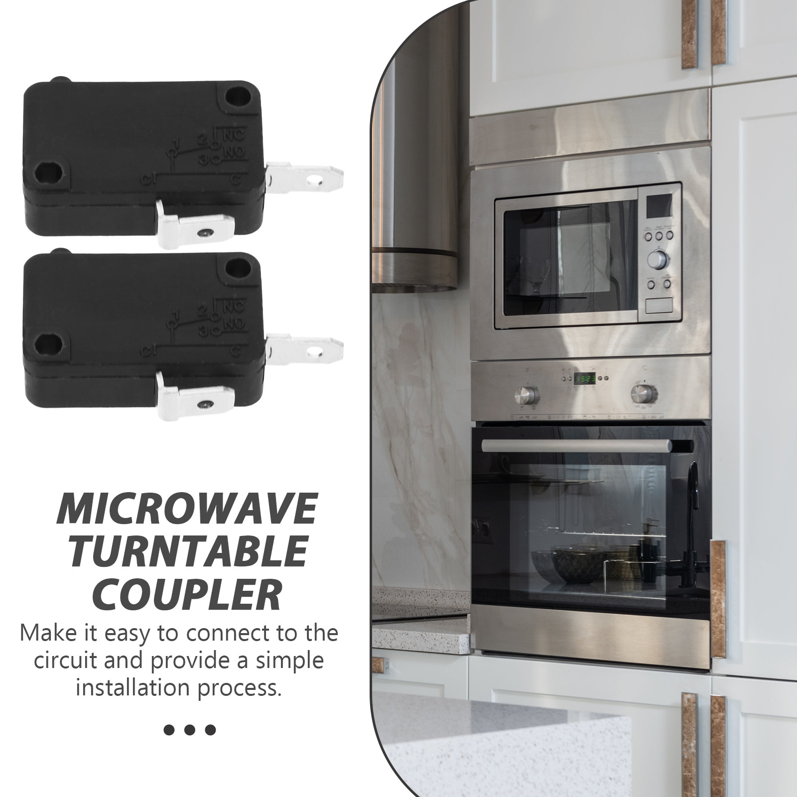 電子レンジのドア交換用マイクロスイッチ2個。2ピン、通常開、 - Microwave Oven のレビューと価格
