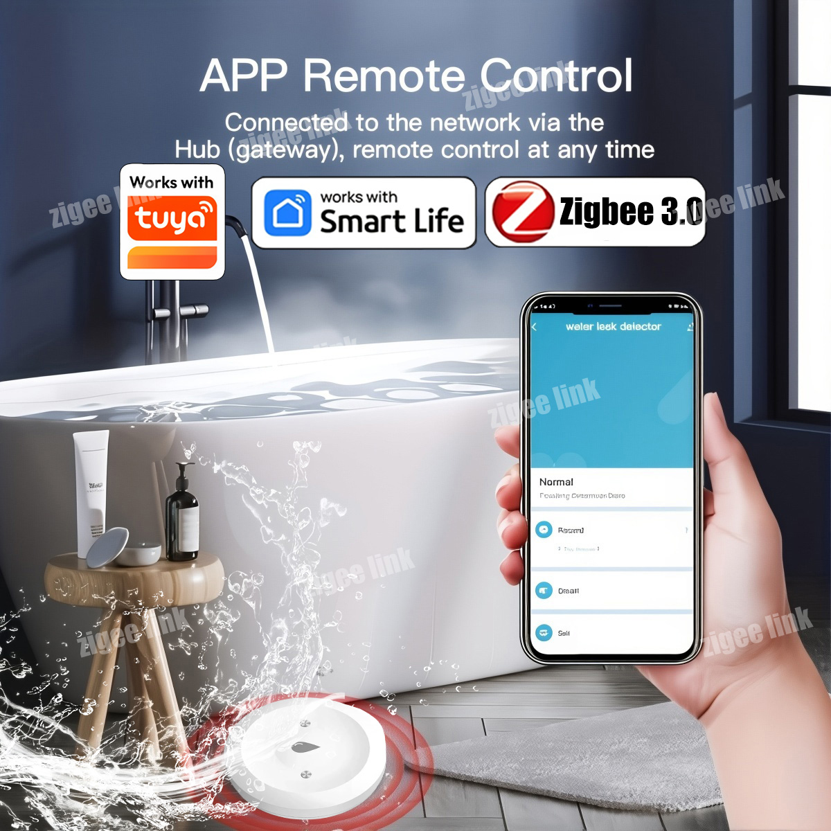 スマート水漏れセンサー Tuya ZigBee 3.0 水漏 - Kitchen Appliances Video のレビューと価格