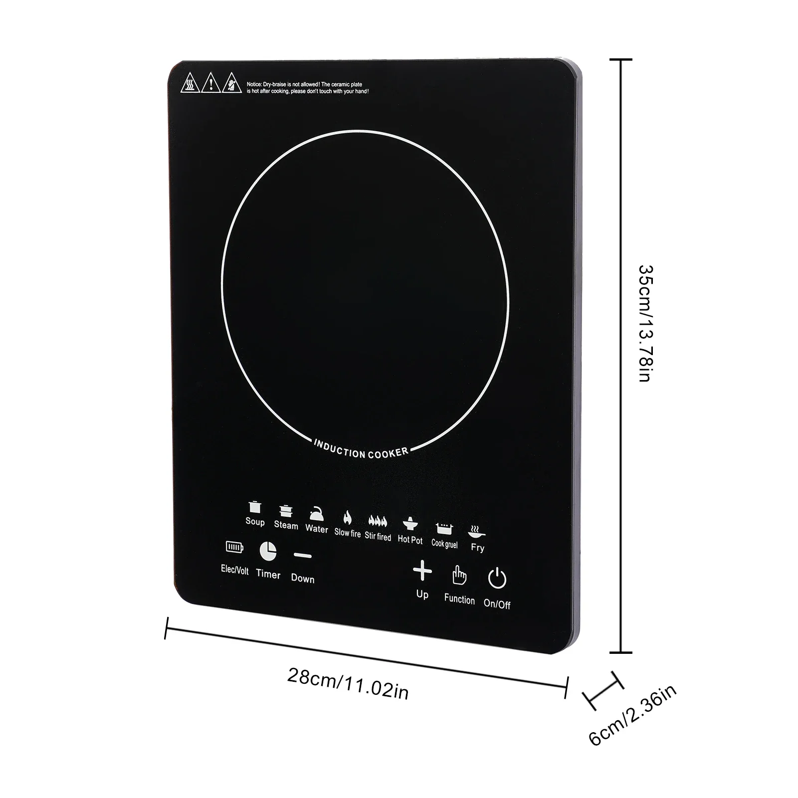 750WスマートポータブルIHクッキングヒーター、8つの調理 - Induction Cooktop Portable のレビューと価格