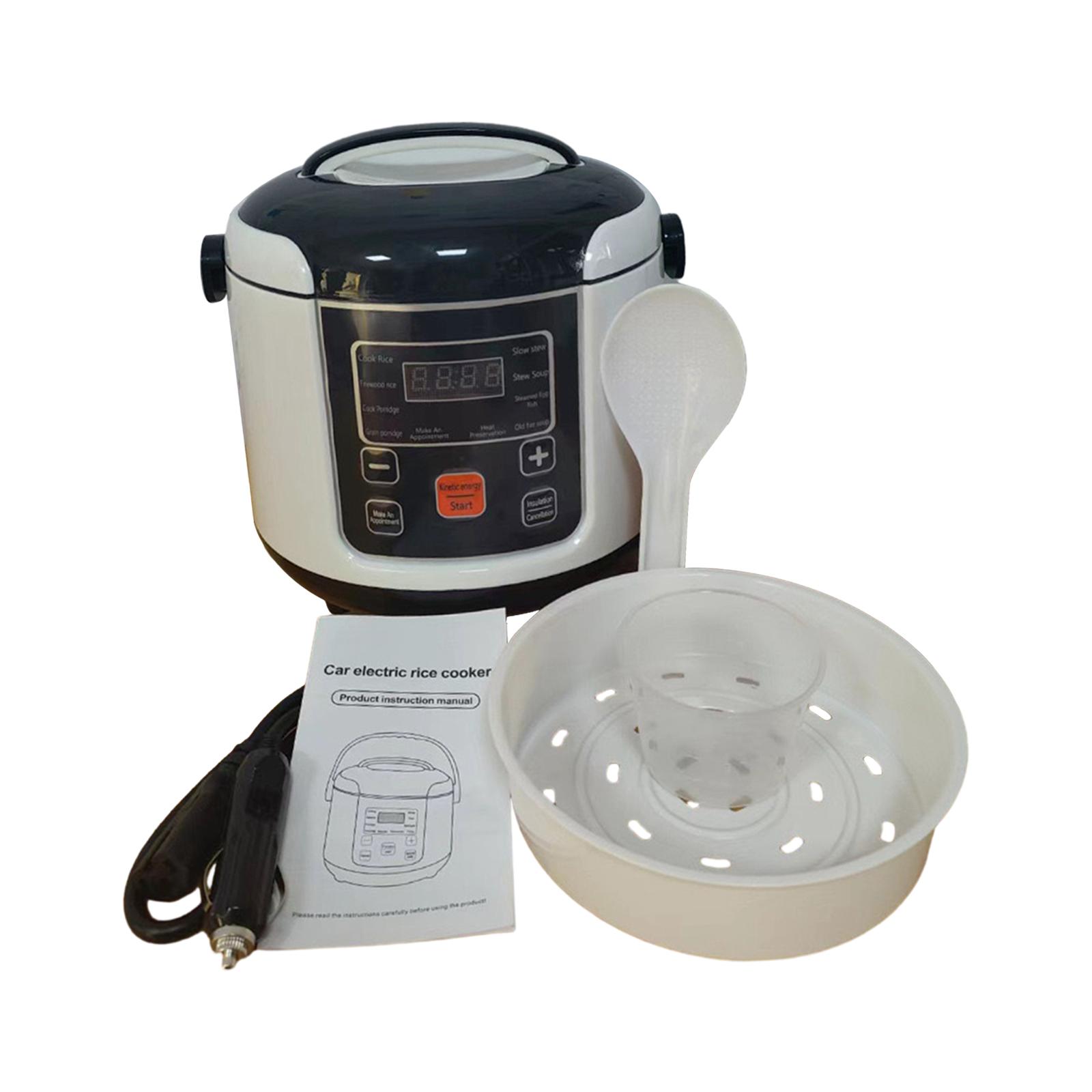 12V/24V対応、2L容量のポータブル電気炊飯器。蒸し器付 - Rice Cooker のレビューと価格