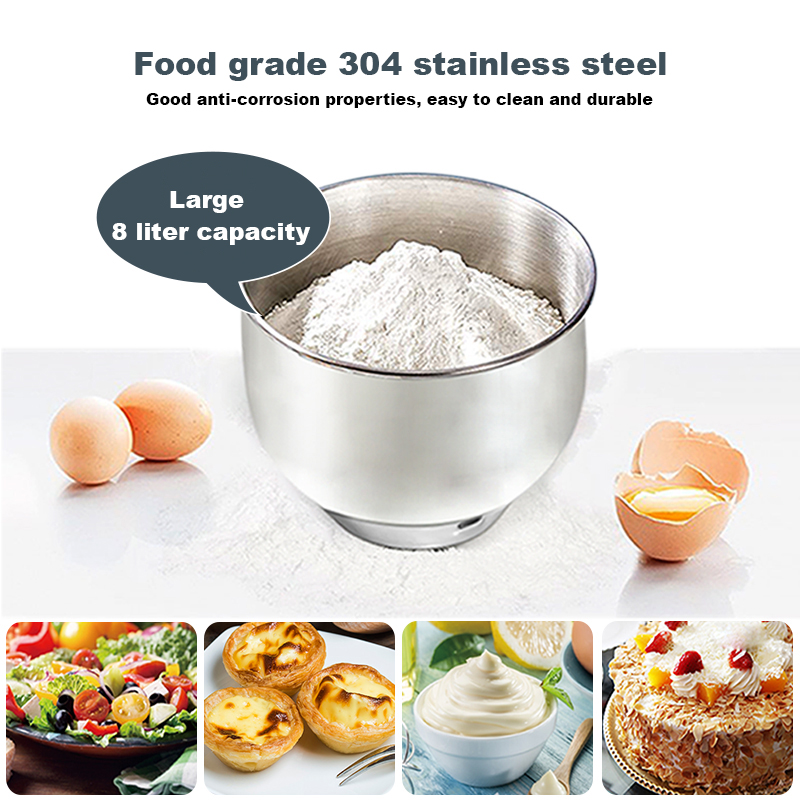 家庭用スタンドミキサー 高出力1800W 8L ケーキ・パン - Kitchen Appliances In のレビューと価格