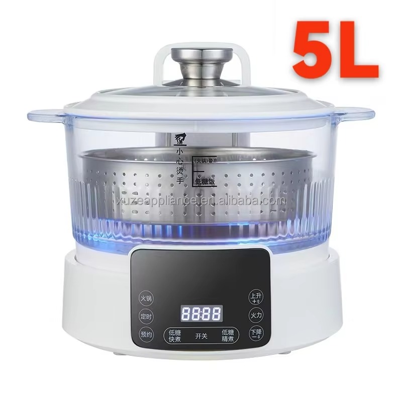 低糖質ダークグリーン5L炊飯器電気鍋リフト式炊飯器食品グレー - Rice Cooker のレビューと価格