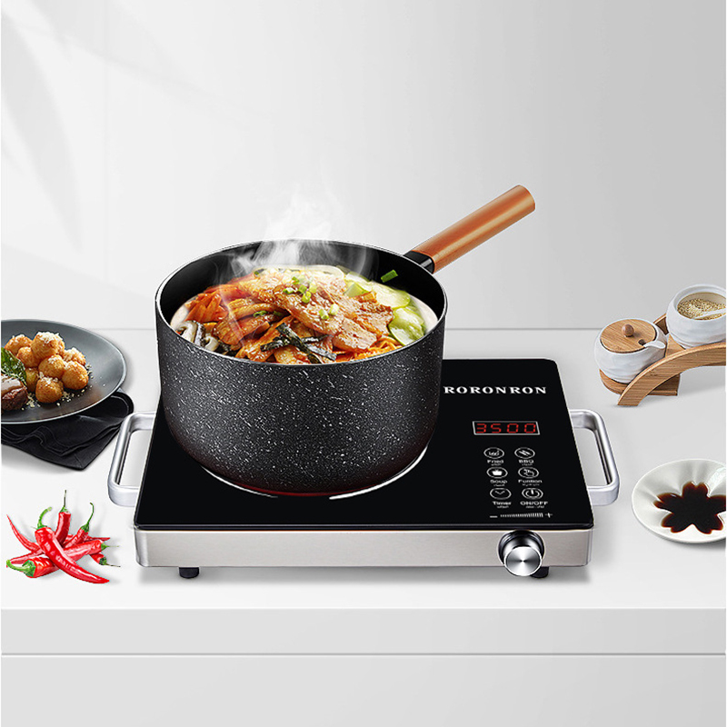 家庭用3500Wハイパワーセラミック調理器、黒色微結晶パネル - Induction Cooktop Portable のレビューと価格