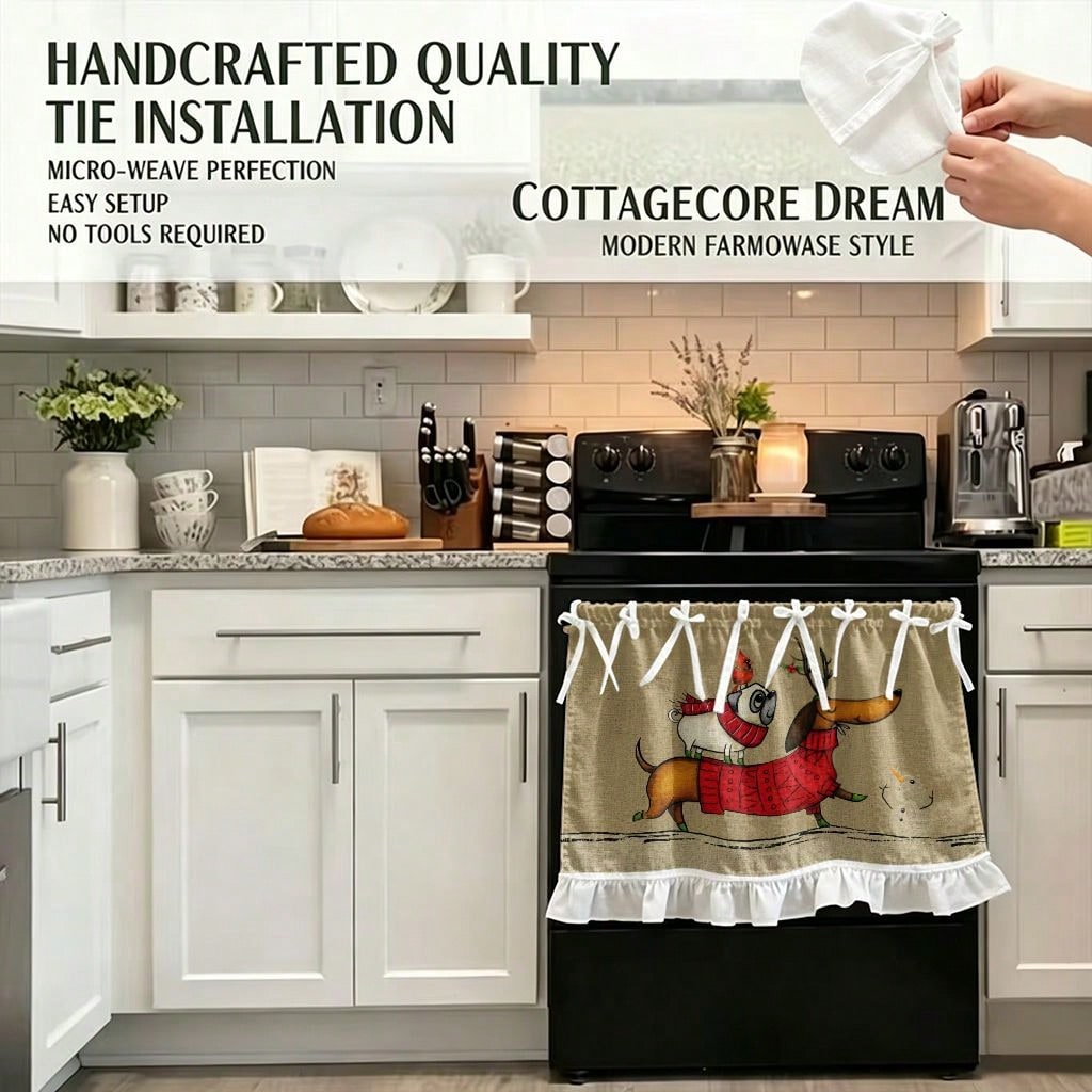 1枚入りキッチンストーブ防塵カバー、キャビネット装飾カーテン - Kitchen Appliances Cabinet のレビューと価格