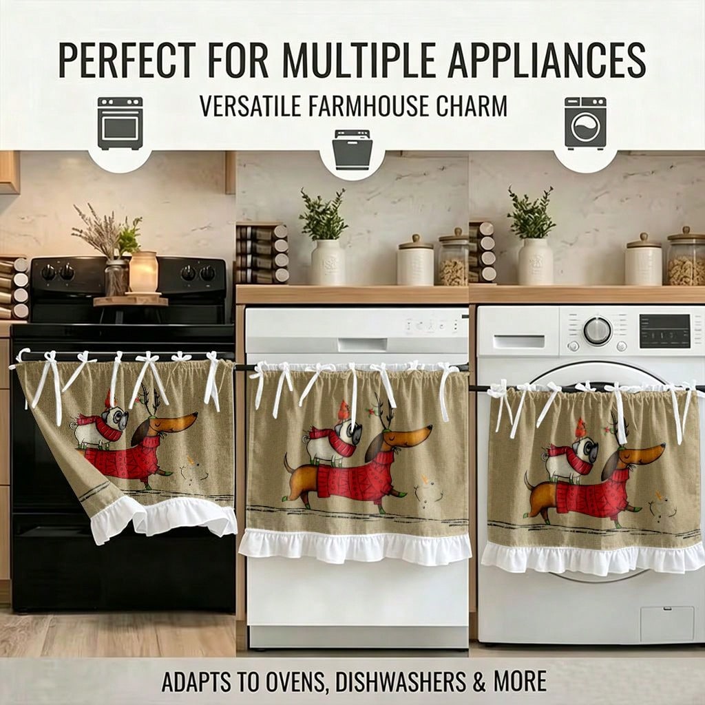 1枚入りキッチンストーブ防塵カバー、キャビネット装飾カーテン - Kitchen Appliances Cabinet のレビューと価格