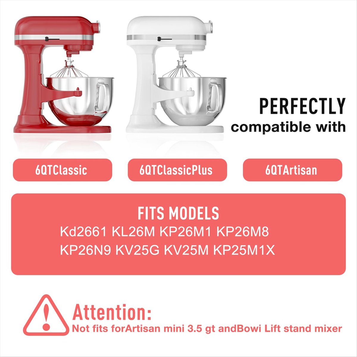 6QT ステンレススチール製ミキサーボウル スタンドミキサー - Stand Mixer のレビューと価格