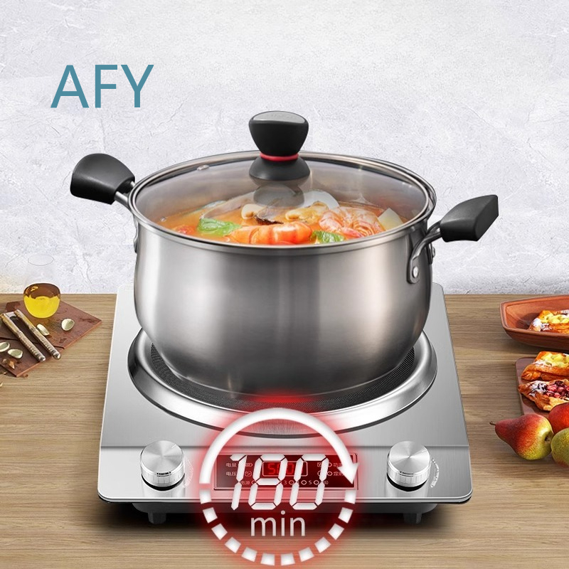 220V凹型誘導調理器 家庭用キッチン向け 高出力バッテリー - Induction Cooktop Portable のレビューと価格