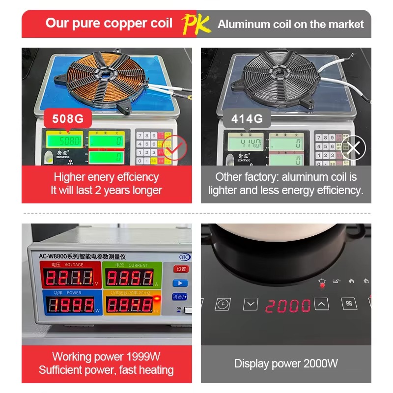 4400W インダクションコンロ 2口タッチスイッチ式電気ビ - Induction Cooker のレビューと価格