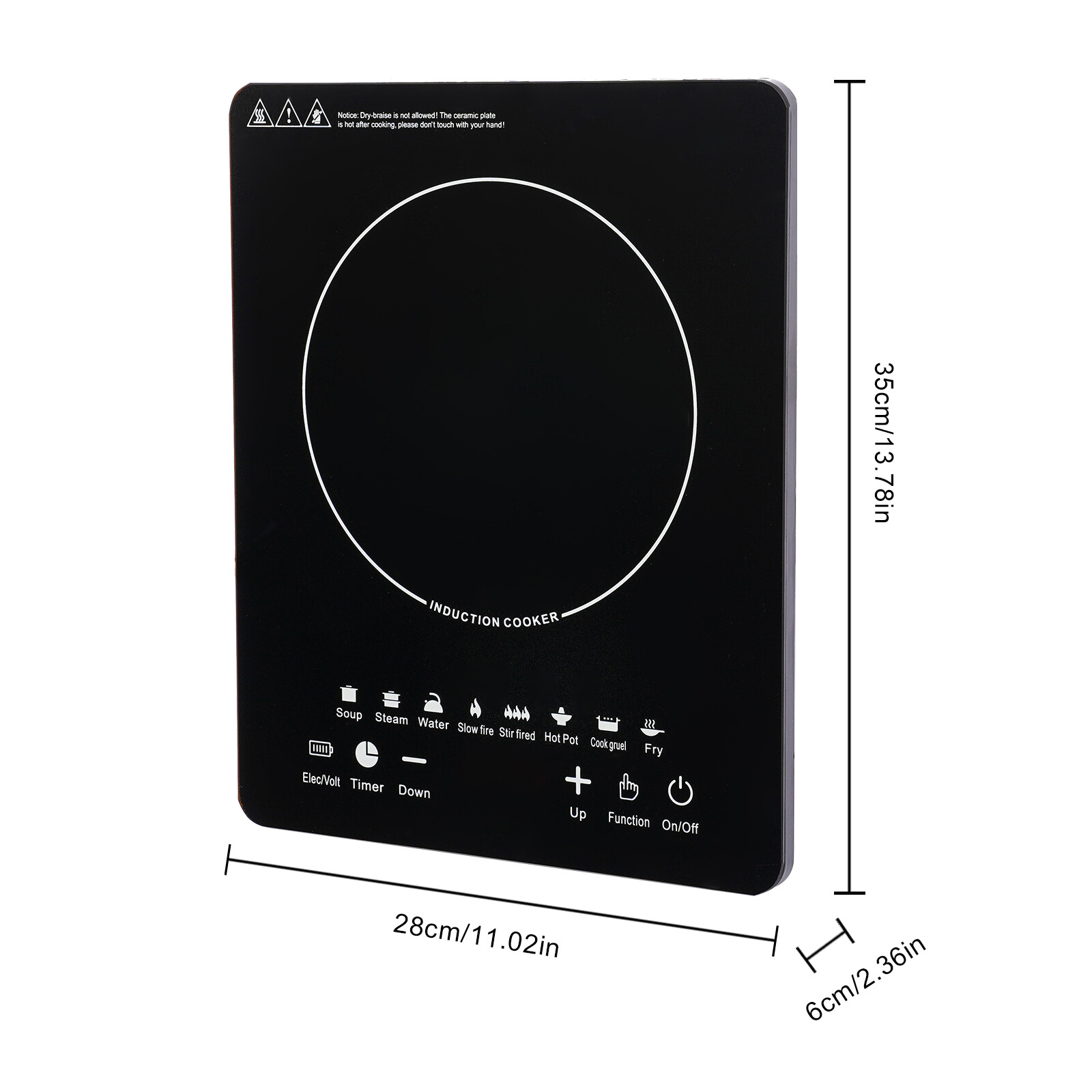 110V 750W 電気誘導調理器 8段階出力調整 タッチコ - Induction Cooktop Portable のレビューと価格