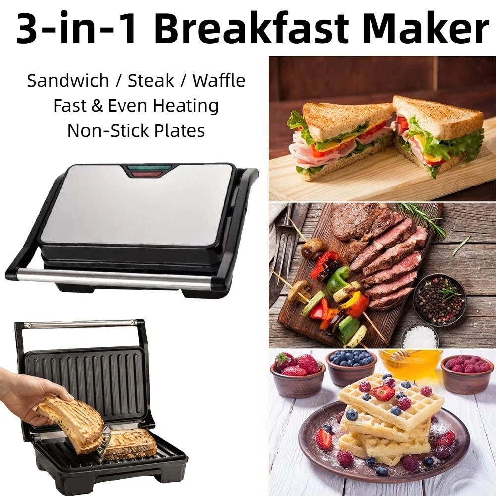 ノンスティックサンドイッチトースター 多機能 便利な朝食メー - Toaster のレビューと価格