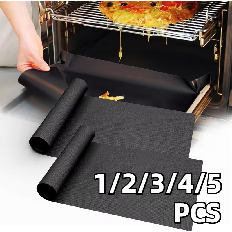 1/2/3/4/5 個黒バーベキューグリルマットオーブンベー - Microwave Oven のレビューと価格