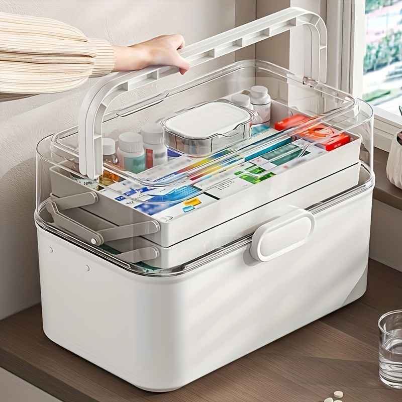 大容量透明蓋付き薬収納ボックス/ディスペンサーボックス -  - Kitchen Appliances Cabinet のレビューと価格