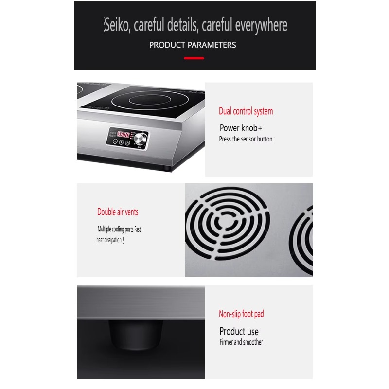 ポータブル電気誘導調理器 ステンレス製業務用コンロ キッチン - Induction Cooktop Portable のレビューと価格