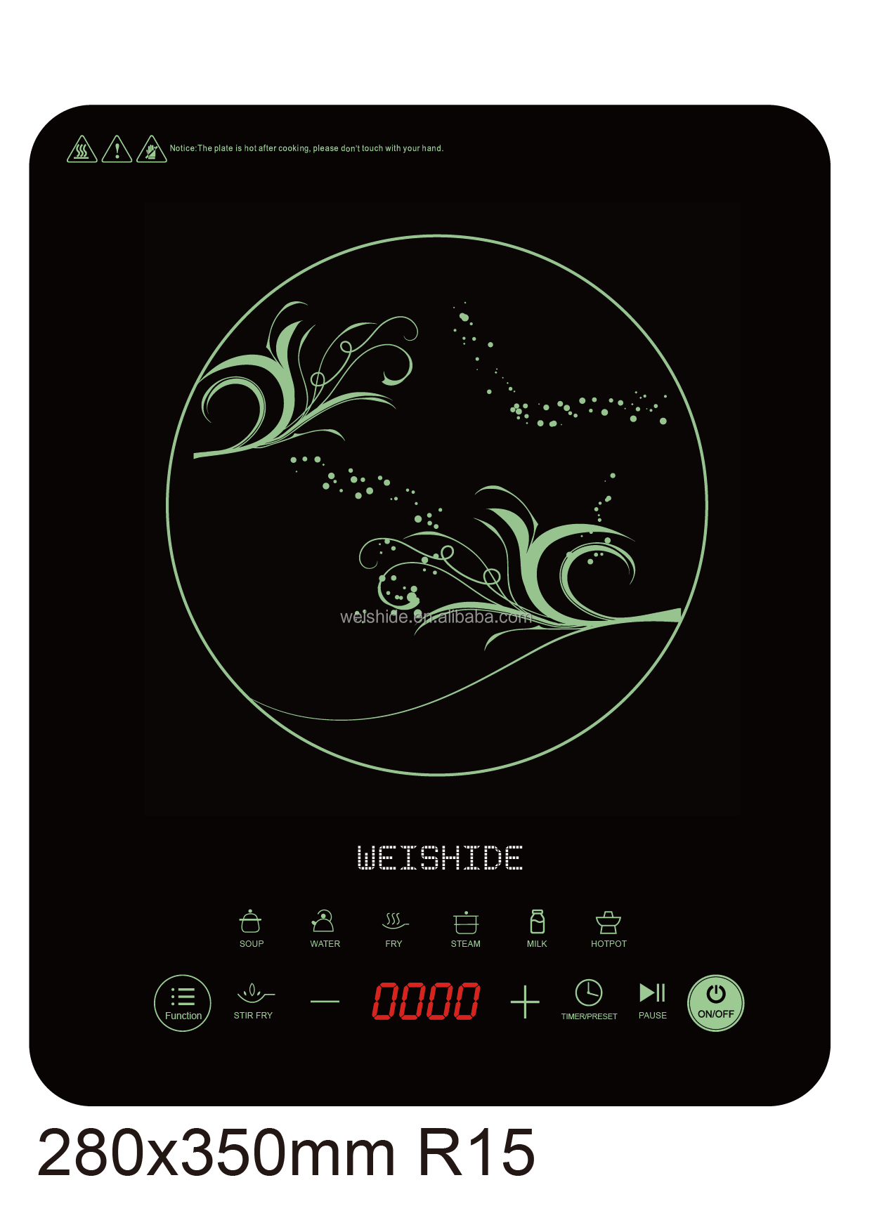 多機能電磁調理器 セラミック 1200W-1800W ポータ - Induction Cooktop Portable のレビューと価格