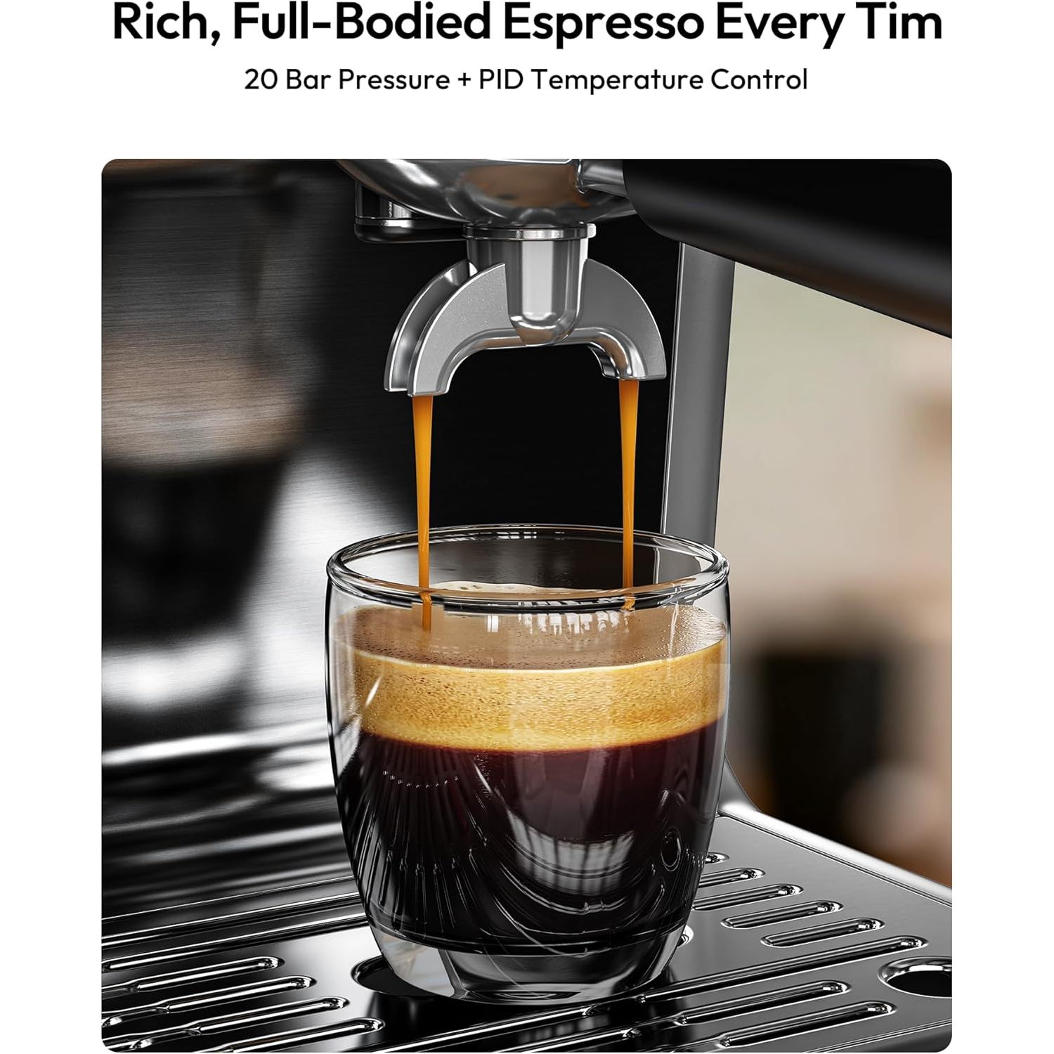 EUHOMY電動エスプレッソマシン、グラインダー付き、20バ - Coffee Maker のレビューと価格