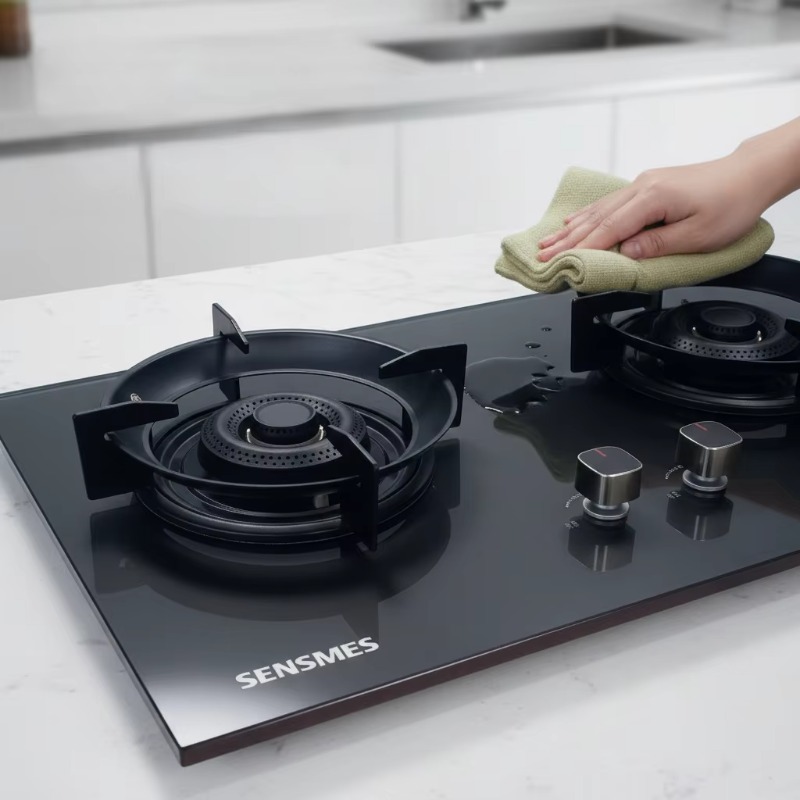 黒色強化ガラスパネル 2口ビルトインガスコンロ キッチン調理 - Kitchen Appliances In のレビューと価格