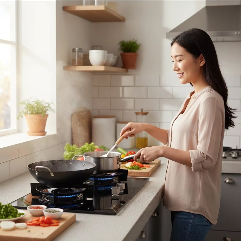 黒色強化ガラスパネル 2口ビルトインガスコンロ キッチン調理 - Kitchen Appliances In のレビューと価格