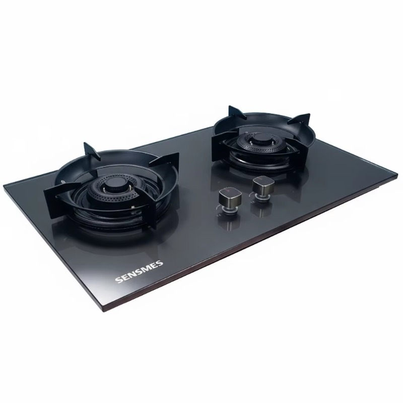 黒色強化ガラスパネル 2口ビルトインガスコンロ キッチン調理 - Kitchen Appliances In のレビューと価格